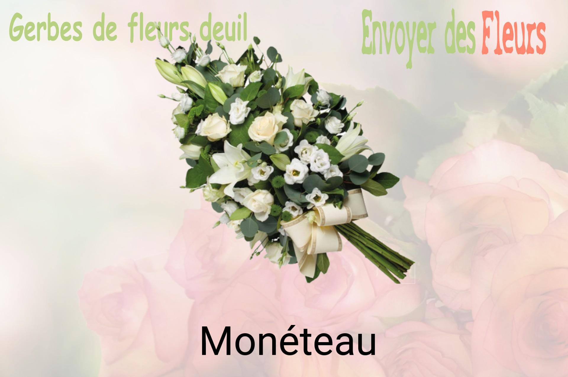 Gerbe de fleurs de deuil livrée à Monéteau